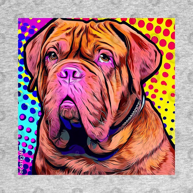 Dogue de Bordeaux pop art by Sketchy